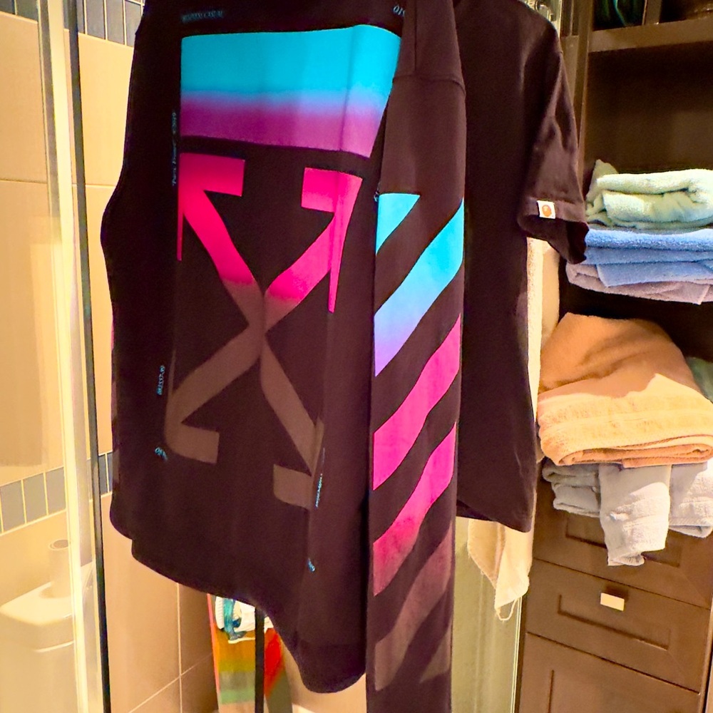 Sweatshirt zip up off white gradiant